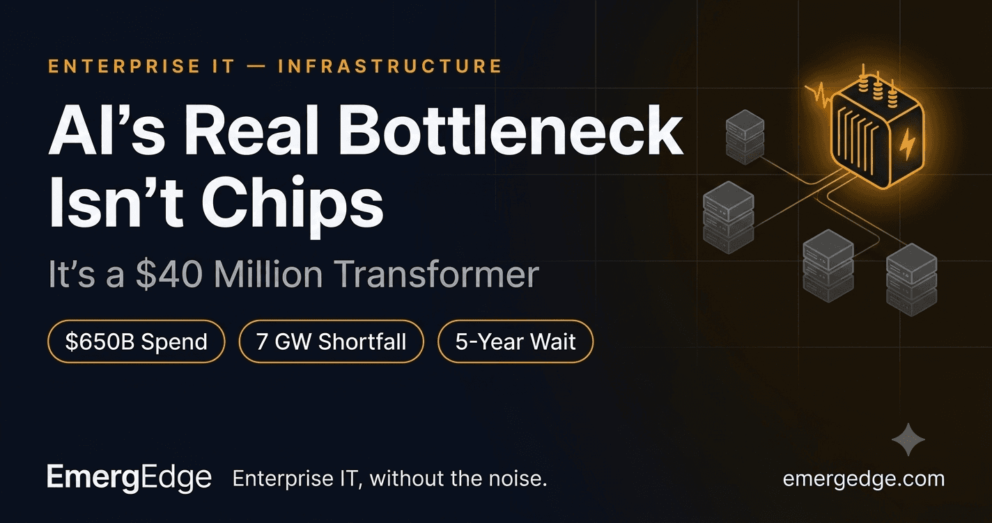AI's Real Bottleneck Isn't Chips — It's a $40 Million Transformer