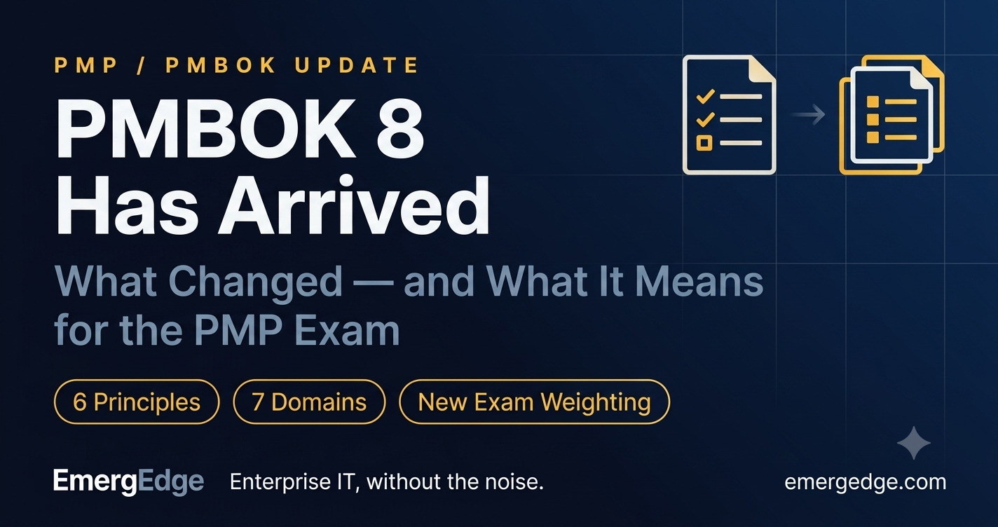 PMBOK 8 Has Arrived — What Actually Changed and What It Means for the PMP Exam