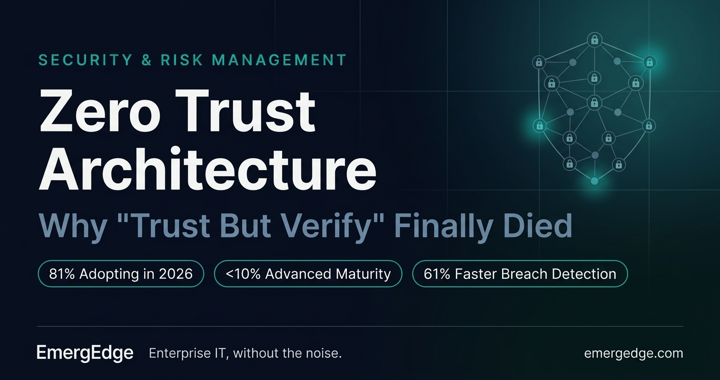 Zero Trust Architecture — Why 'Trust But Verify' Finally Died